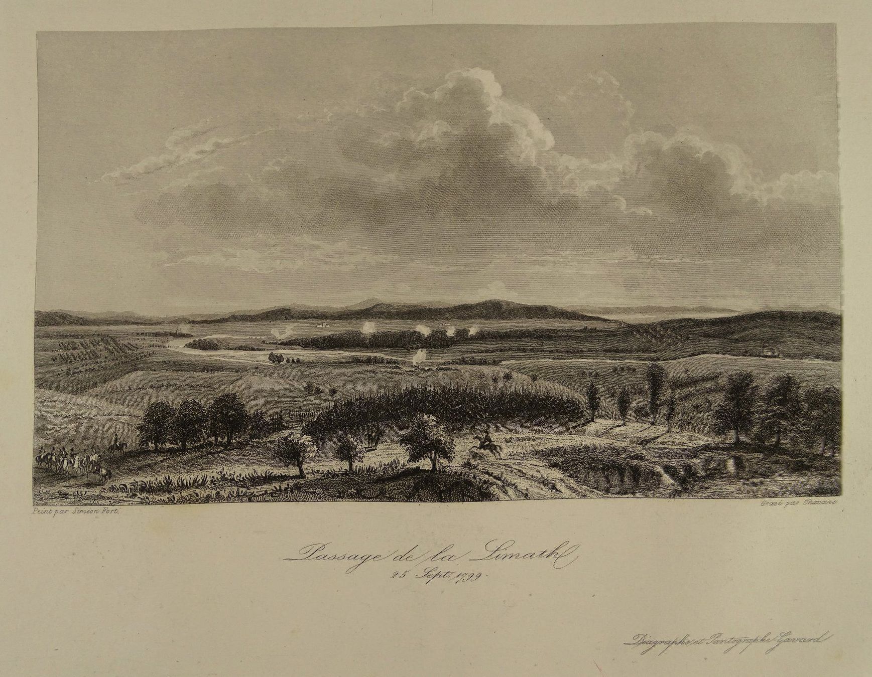 Incisioni: PASSAGE DE LA LIMMATH STAHLSTICH UM 1840 – Usato da Grüningen venduto da Kartensammler